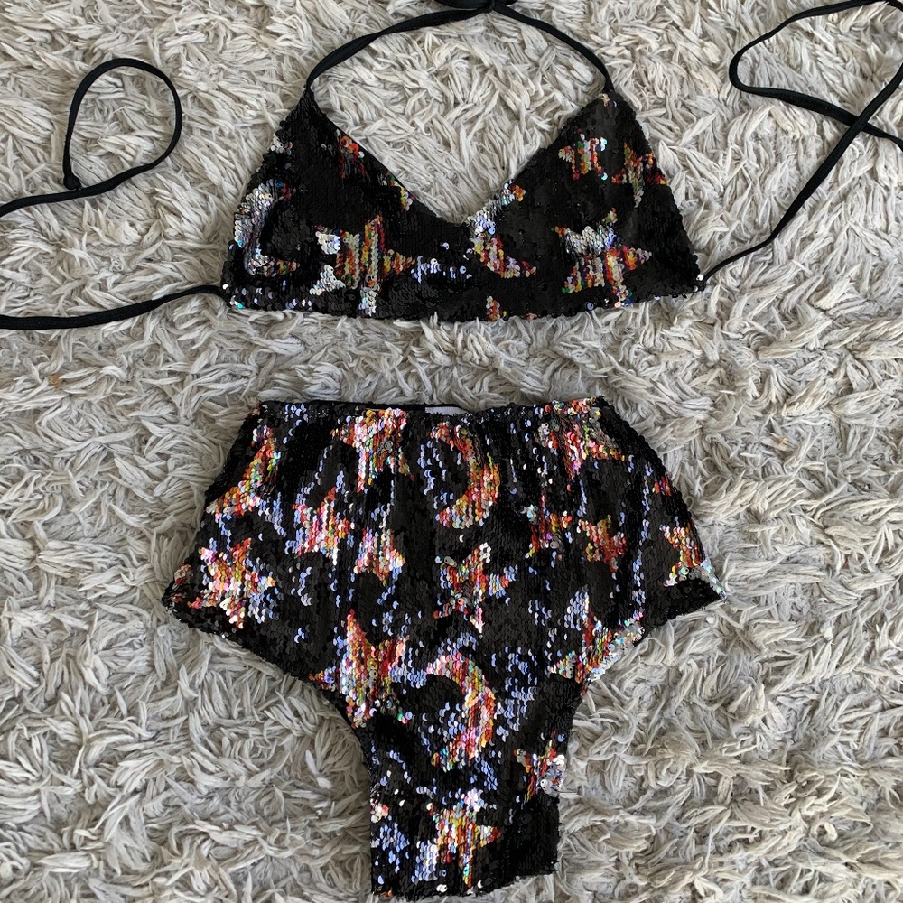Rave sequin 2 piece